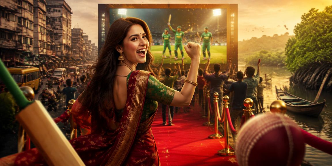 সুন্দরবনের পটভূমিতে ros2 প্ল্যাটফর্মে ক্রিকেট বেটিং উপভোগ করছেন একজন